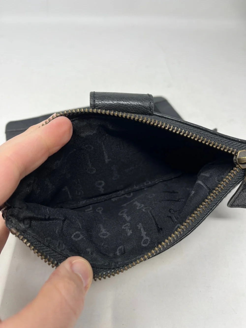 FOSSIL LONG LIVE VINTAGE 1954 Black Genuine Leather Emory Wallet Organizer